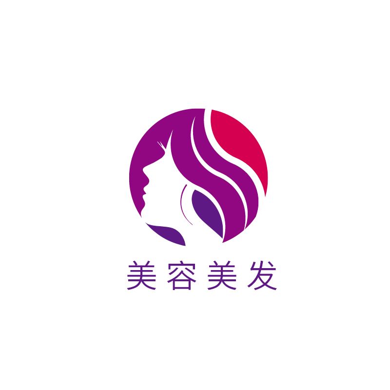 紫色抽象美學(xué) 美容美發(fā)Logo設(shè)計(jì)的品牌靈魂與市場攻略
